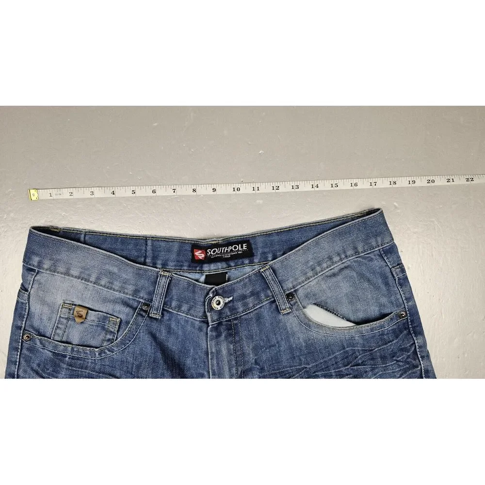 Southpole Jeans Mens 36x33. Y2k Hip-Hop‎ Blue Straight Leg Denim.